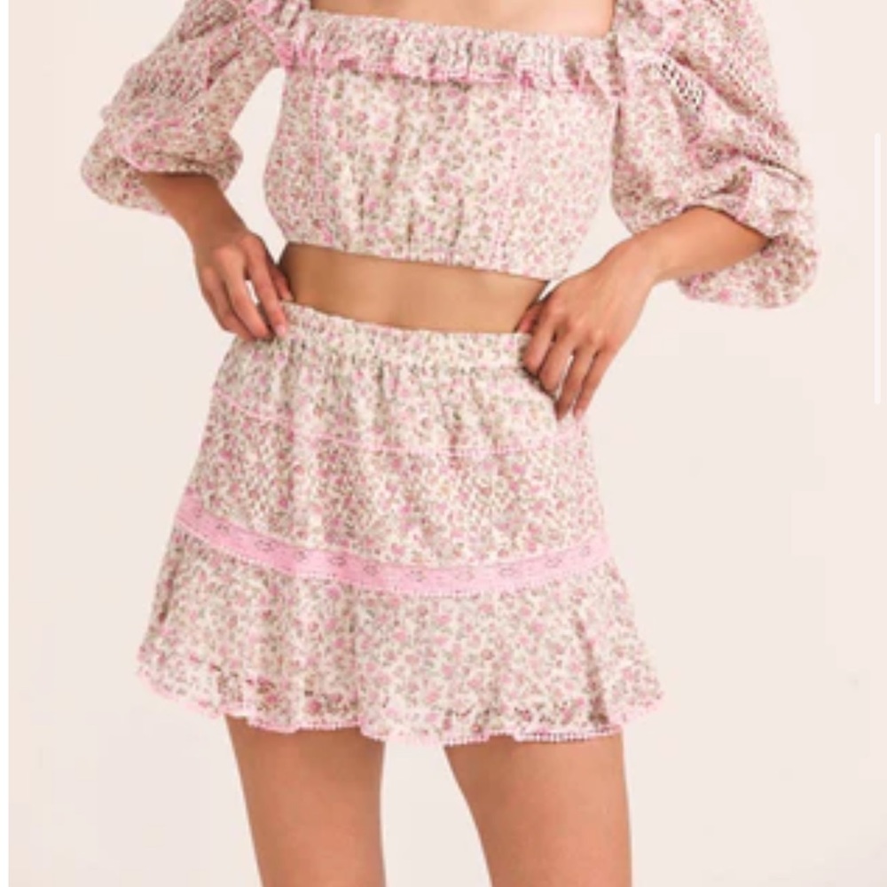 LoveShackFancy mini skirt
